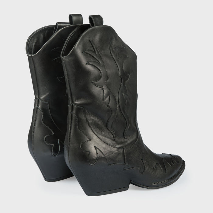 Del Carlo CRIO 11014 - Texan Leather Ankle Boots. - Del Carlo