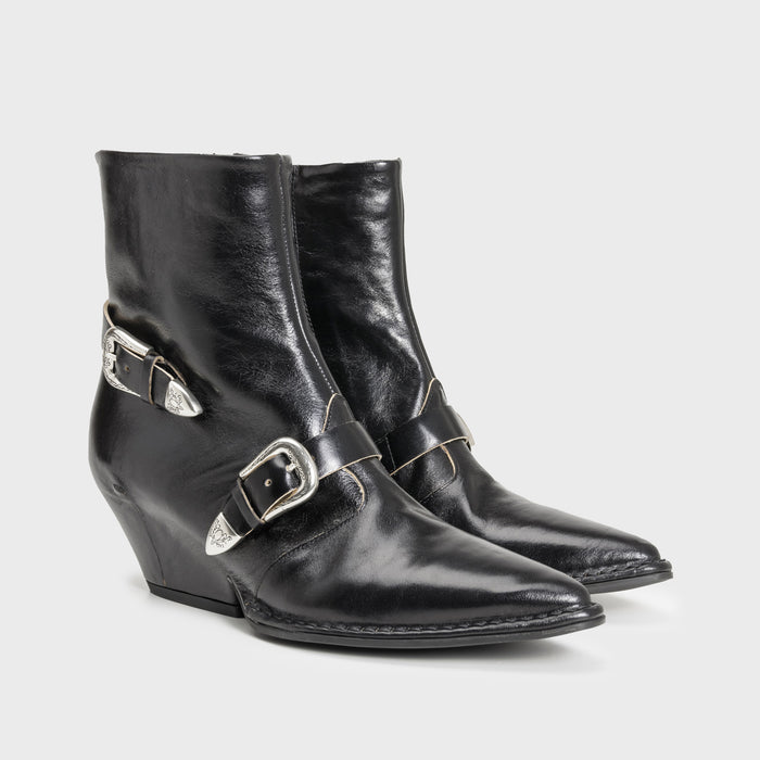 Del Carlo CRIO 11812 - Texan Ankle Boots With Buckles - DEL CARLO