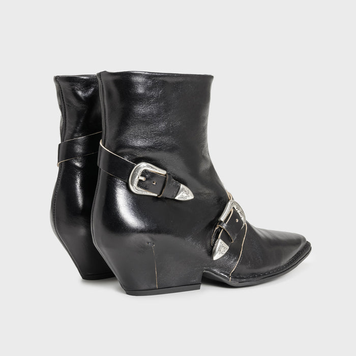 Del Carlo CRIO 11812 - Texan Ankle Boots With Buckles - DEL CARLO