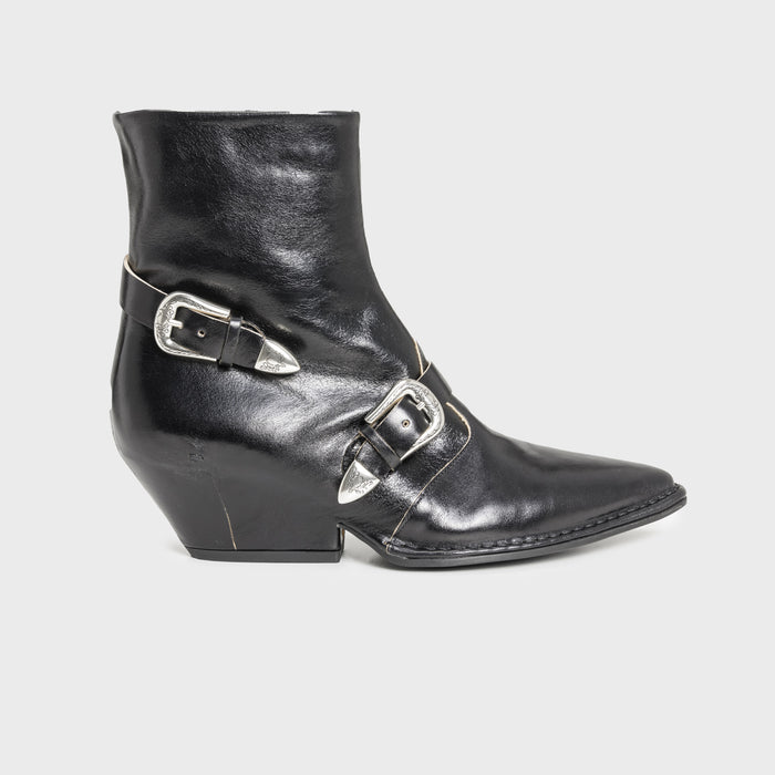 del carlo CRIO 11812 - Texan ankle boots with buckles - DEL CARLO del carlo CRIO 11812 - Texan ankle boots with buckles - DEL CARLO
