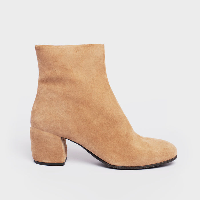del carlo CURIE 11026 - Beige suede leather ankle boots - Del Carlo