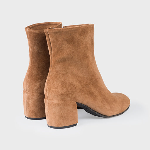 Del Carlo CURIE 11026 - Chestnut Suede Leather Ankle Boots - Del Carlo
