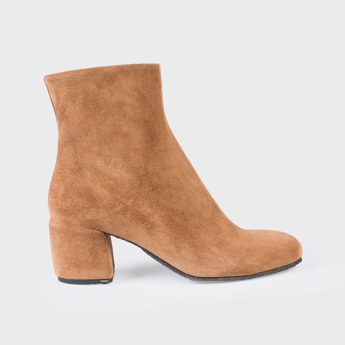 del carlo CURIE 11026 - Chestnut suede leather ankle boots - Del Carlo