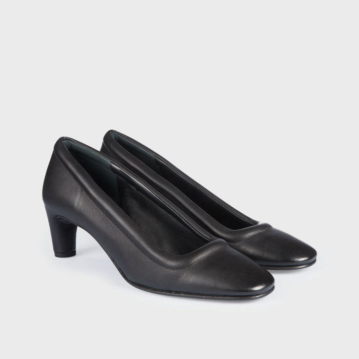 Del Carlo AREN 10905 - Black Leather Pumps - Del Carlo