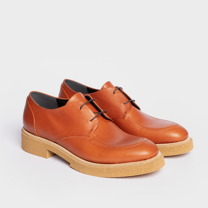 Del Carlo BOIS 11400 - Brown Leather Derby - Del Carlo