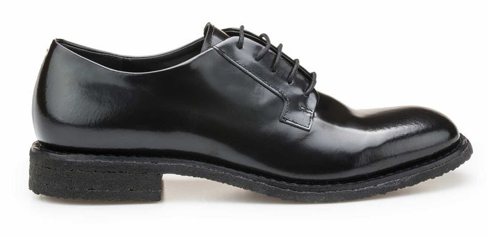 del carlo CATT 10801-Flat lace-up shoe in leather
