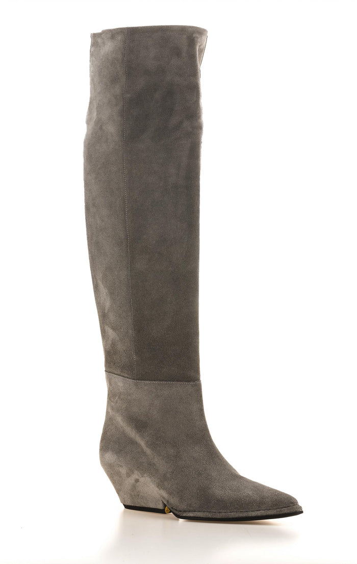 Del Carlo CRIO 10612-Texan Grey Suede Boots