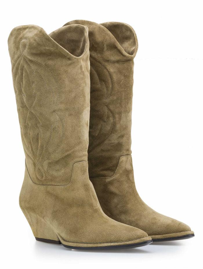 Del Carlo CRIO 10808 - Texan Suede Boots - Del Carlo