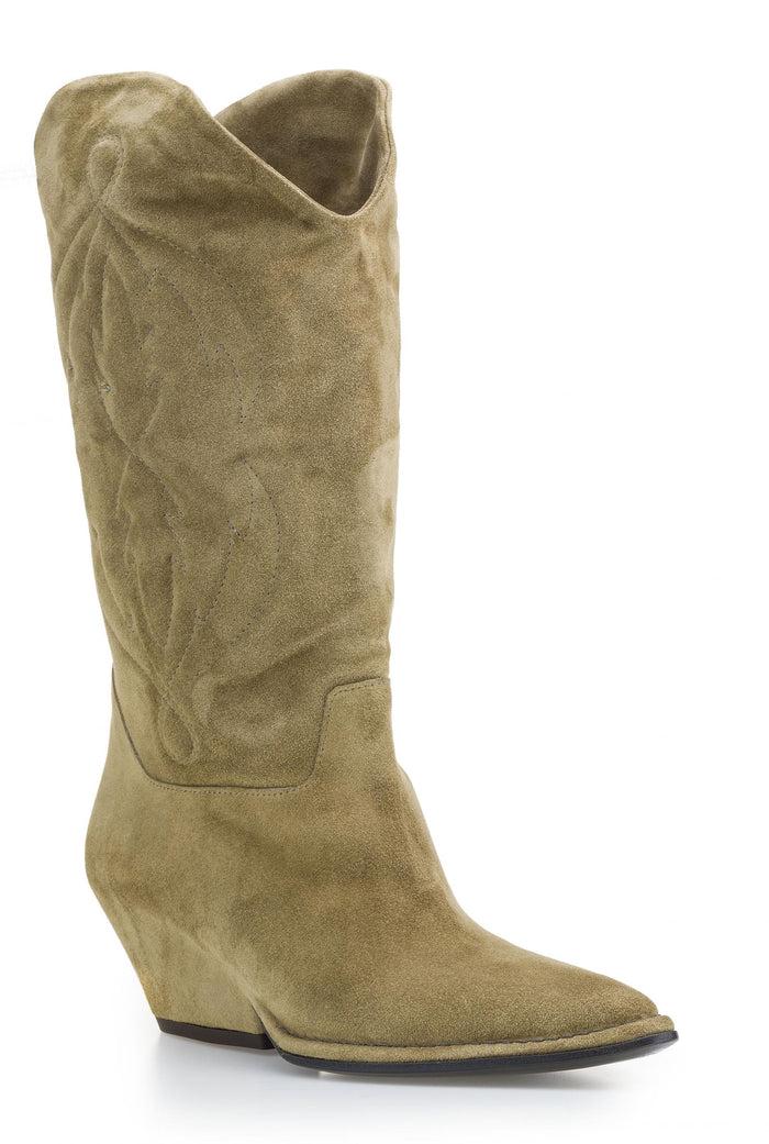 Del Carlo CRIO 10808 - Texan Suede Boots - Del Carlo