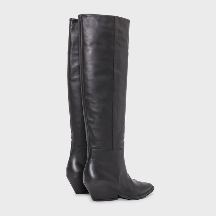 Del Carlo CRIO 11604-Texan Black Leather Boots