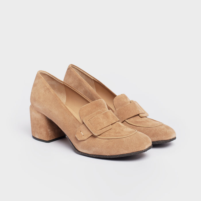 Del Carlo CURIE 11222 - Beige Suede Pumps - Del Carlo