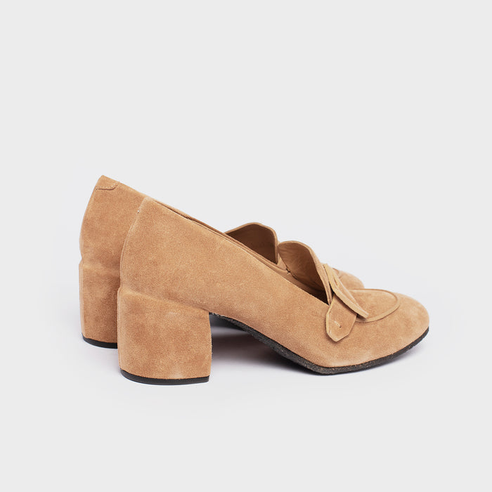 Del Carlo CURIE 11222 - Beige Suede Pumps - Del Carlo