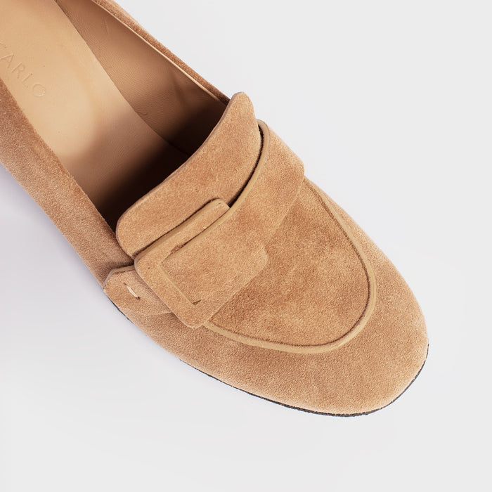 Del Carlo CURIE 11222 - Beige Suede Pumps - Del Carlo