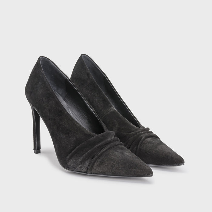 Del Carlo FARA 11636-Black Suede Pumps