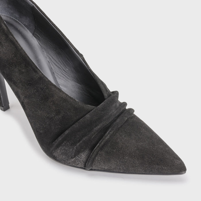 Del Carlo FARA 11636-Black Suede Pumps