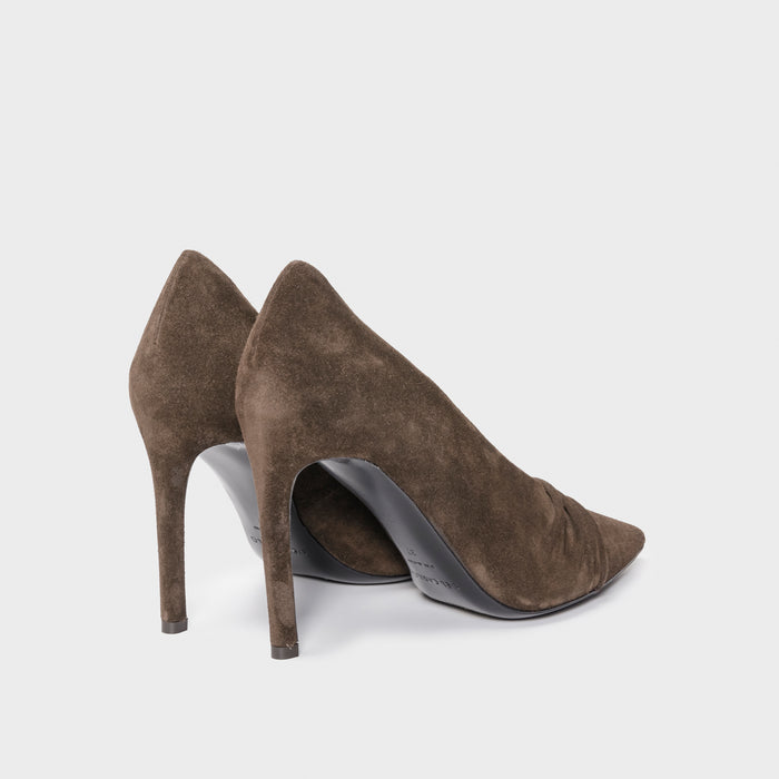Del Carlo FARA 11636-Brown Suede Pumps