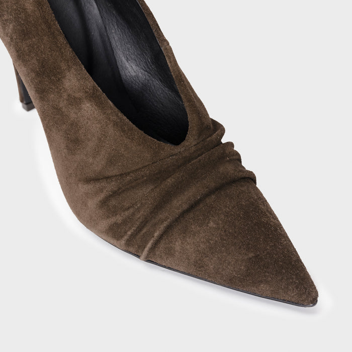 Del Carlo FARA 11636-Brown Suede Pumps