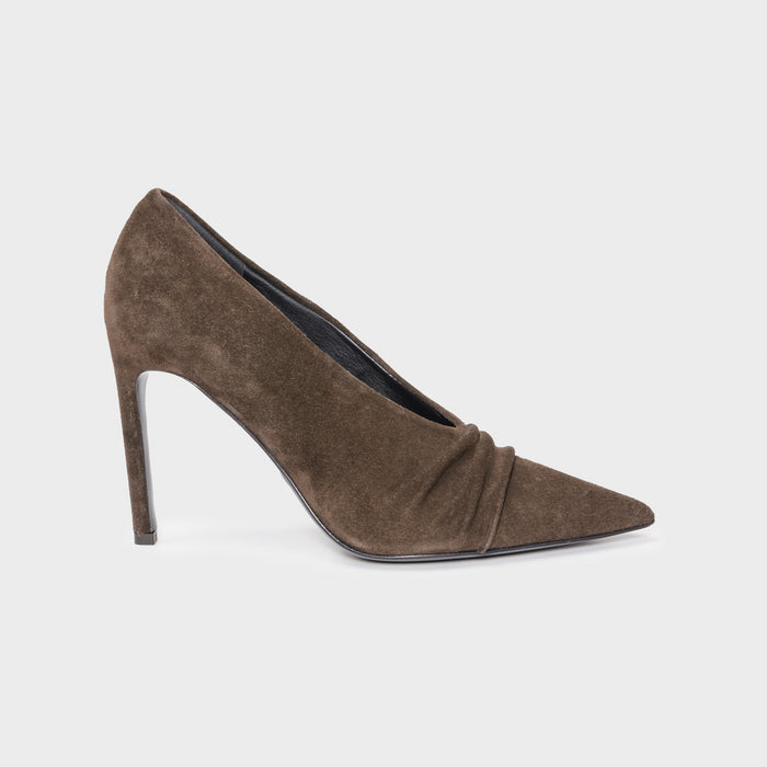 del carlo FARA 11636-Brown suede pumps