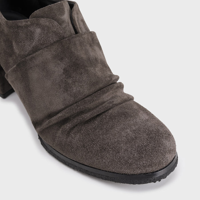 Del Carlo HOLLY 11614-Block Heel Suede Loafers