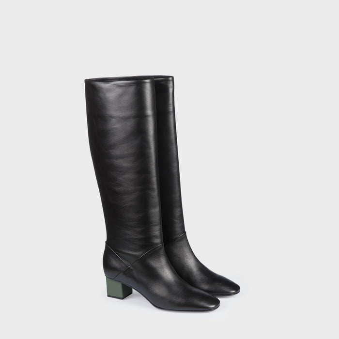 Del Carlo KLEE 11025 - Black Leather Boots - Del Carlo