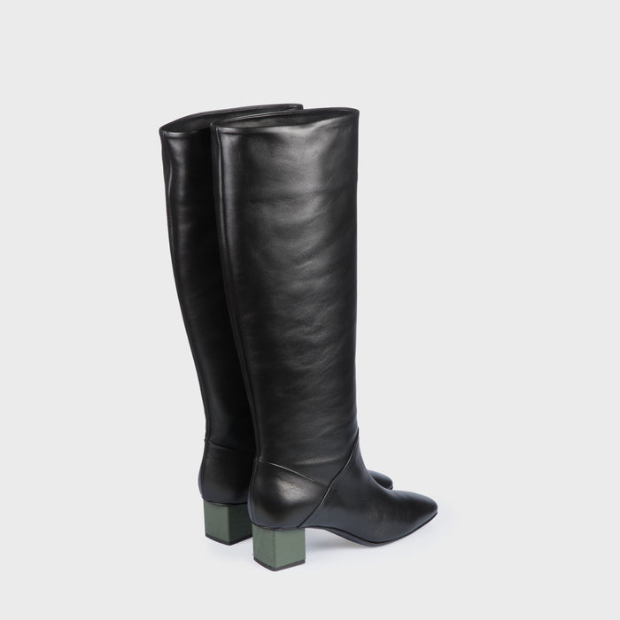 Del Carlo KLEE 11025 - Black Leather Boots - Del Carlo