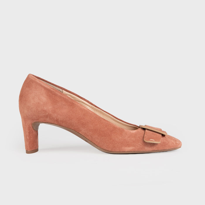 del carlo MIRO' 11217 - Pink suede pumps - Del Carlo