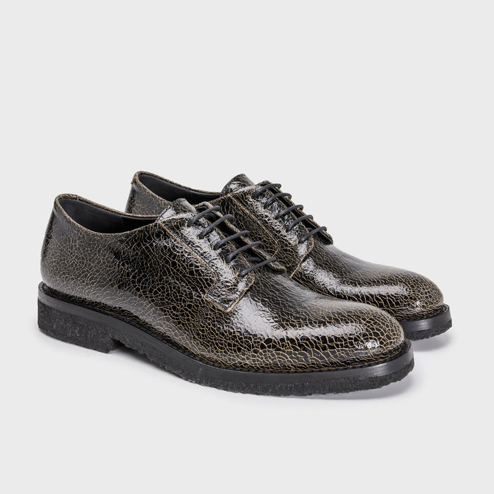 Del Carlo NAKA 11202-Flat Lace-up Shoe In Leather