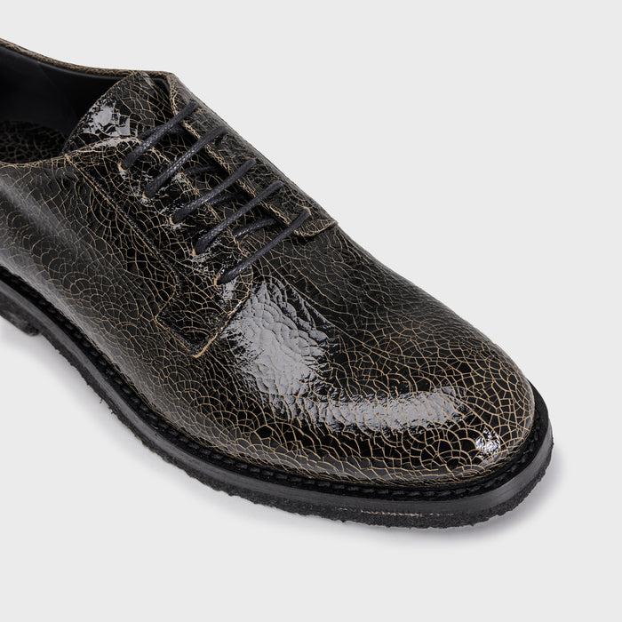 Del Carlo NAKA 11202-Flat Lace-up Shoe In Leather