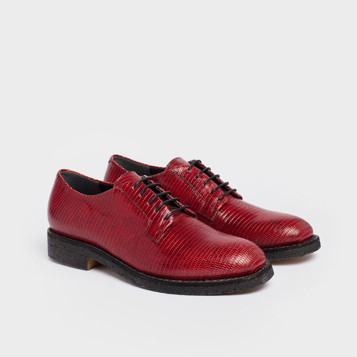 Del Carlo NAKA 11202-Flat Lace-up Shoe In Leather