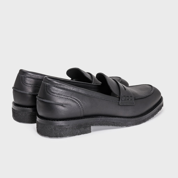 Del Carlo NAKA 11203-Flat Loafers In Black Leather