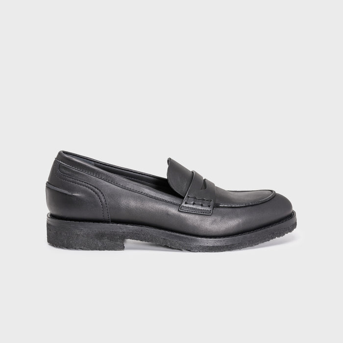 del carlo NAKA 11203-Flat loafers in black leather
