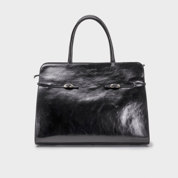 Del Carlo NANCY - Handbag In Black Leaher - DEL CARLO