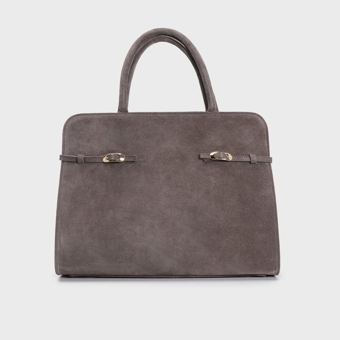 Del Carlo NANCY - Handbag In Grey Suede - DEL CARLO