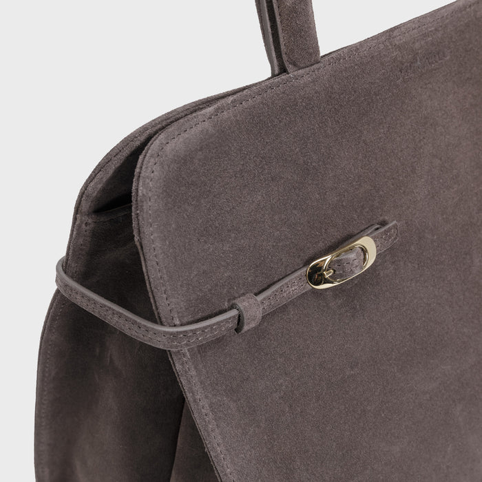 Del Carlo NANCY - Handbag In Grey Suede - DEL CARLO