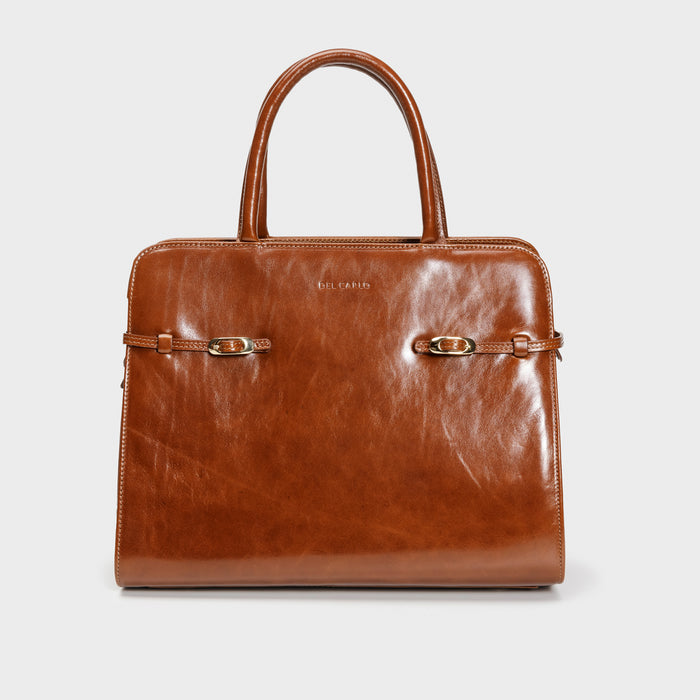 Del Carlo NANCY - Handbag In Tan Leather - DEL CARLO