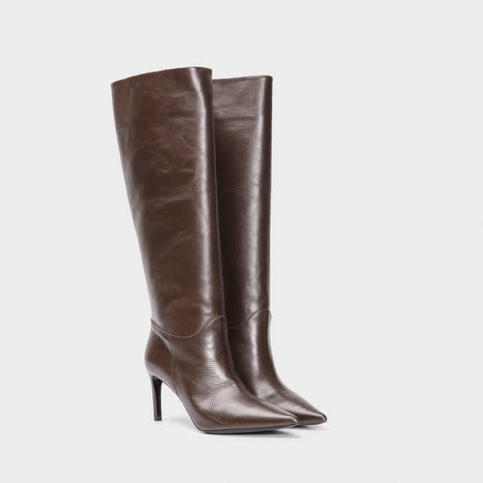 Del Carlo NEX 11422-Stiletto Heel Leather Boots