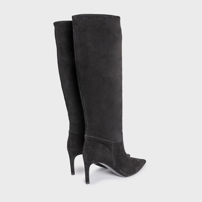 Del Carlo NEX 11422-Stiletto Heel Suede Boots
