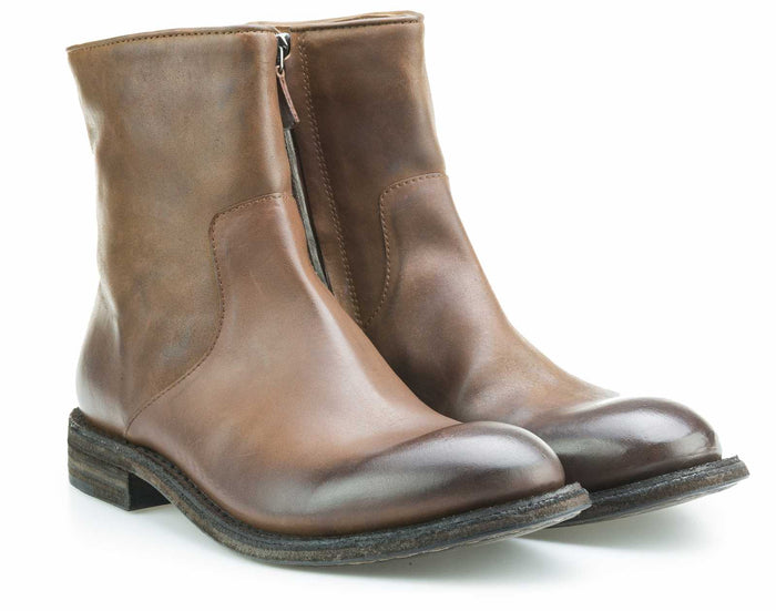 Del Carlo PIN 312 - Men Brown Zipper Bootie