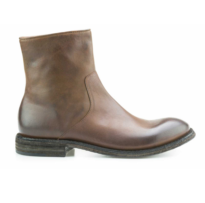 del carlo PIN 312 - Men brown zipper bootie