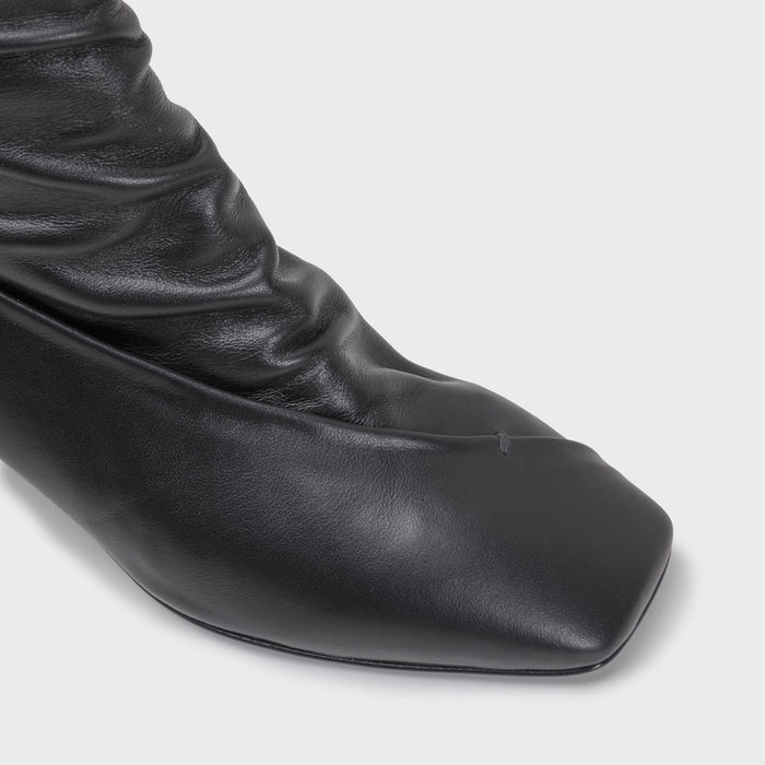 Del Carlo DENIS 11820 - Ankle Boots With Midi Heel In Black Leather - DEL CARLO