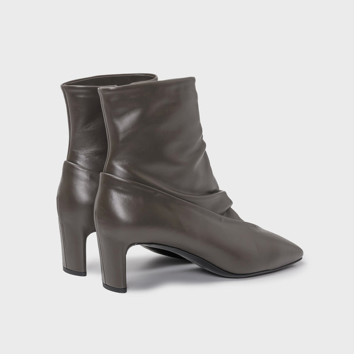 Del Carlo DENIS 11820 - Ankle Boots With Midi Heel In Brown Leather - DEL CARLO