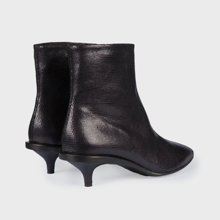Del Carlo DOT 11018 - Black Leather Ankle Boots - Del Carlo