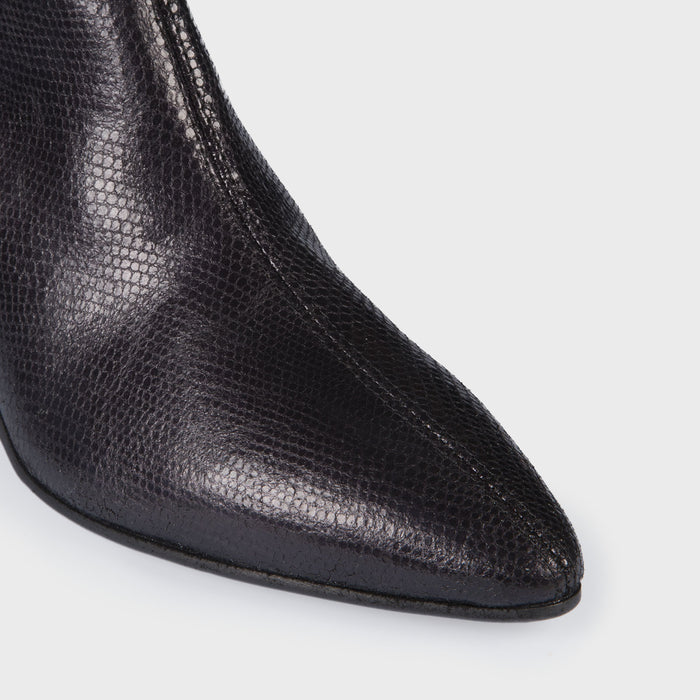 Del Carlo DOT 11018 - Black Leather Ankle Boots - Del Carlo