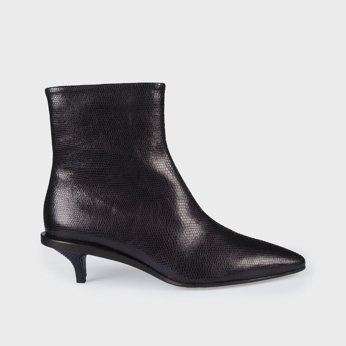del carlo DOT 11018 - Black leather ankle boots - Del Carlo