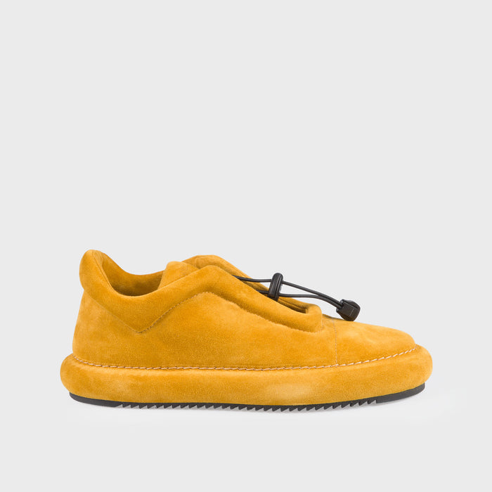 del carlo DOUX 10844 - Yellow suede sneakers - Del Carlo