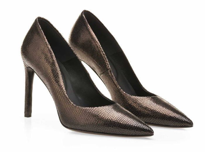 Del Carlo FARA 10911 - Stiletto Heel Bronze Pumps - Del Carlo