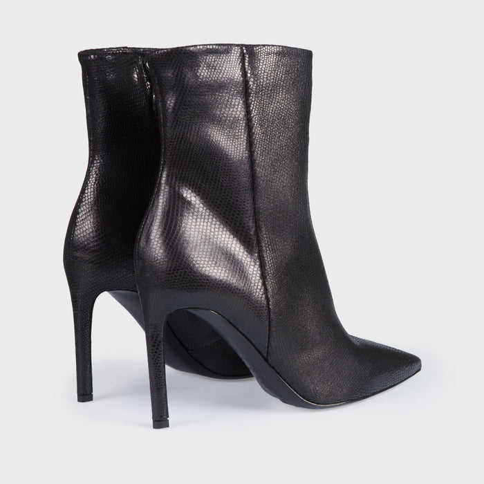 Del Carlo FARA 11048 - Lamineted Leather Stiletto Ankle Boots - Del Carlo