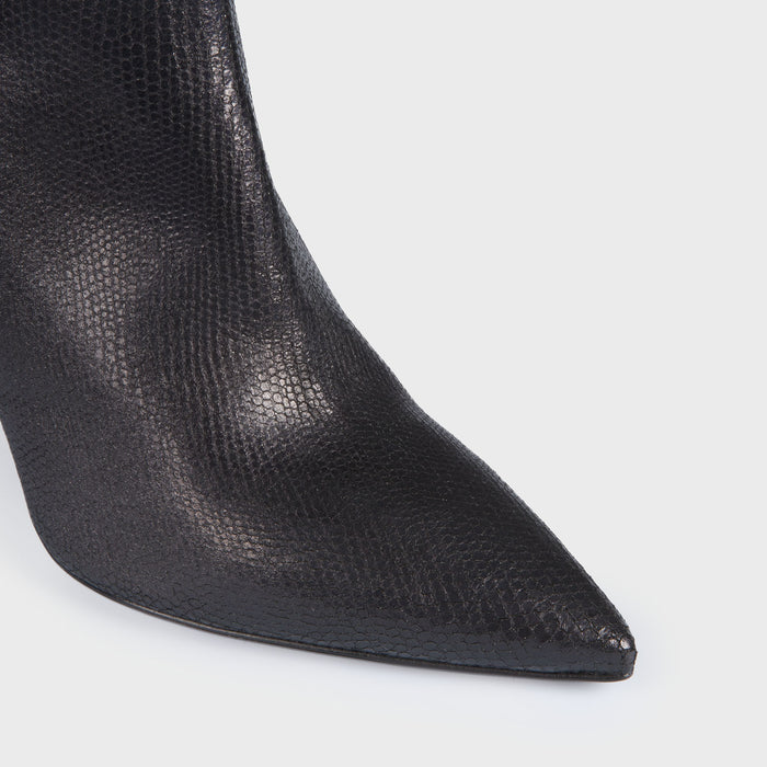 Del Carlo FARA 11048 - Lamineted Leather Stiletto Ankle Boots - Del Carlo