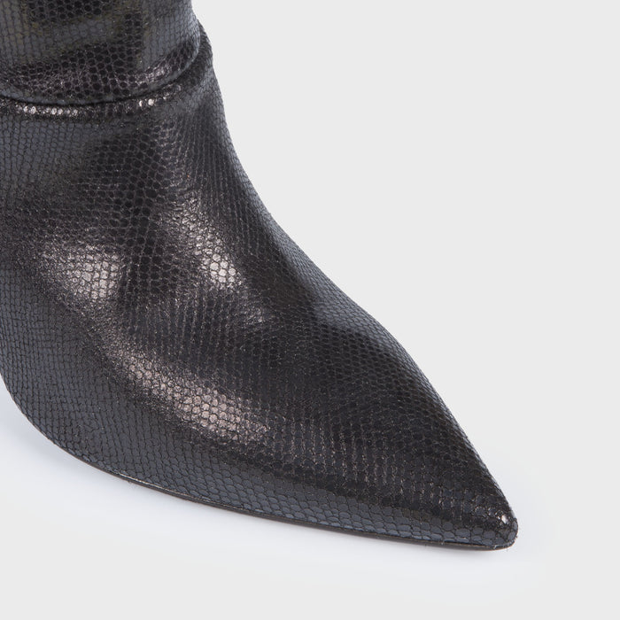 Del Carlo FARA 11049 - Knee-high Laminated Leather Boots - Del Carlo