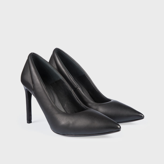 Del Carlo FARA 11062 - Black Leather Stiletto Pumps - Del Carlo